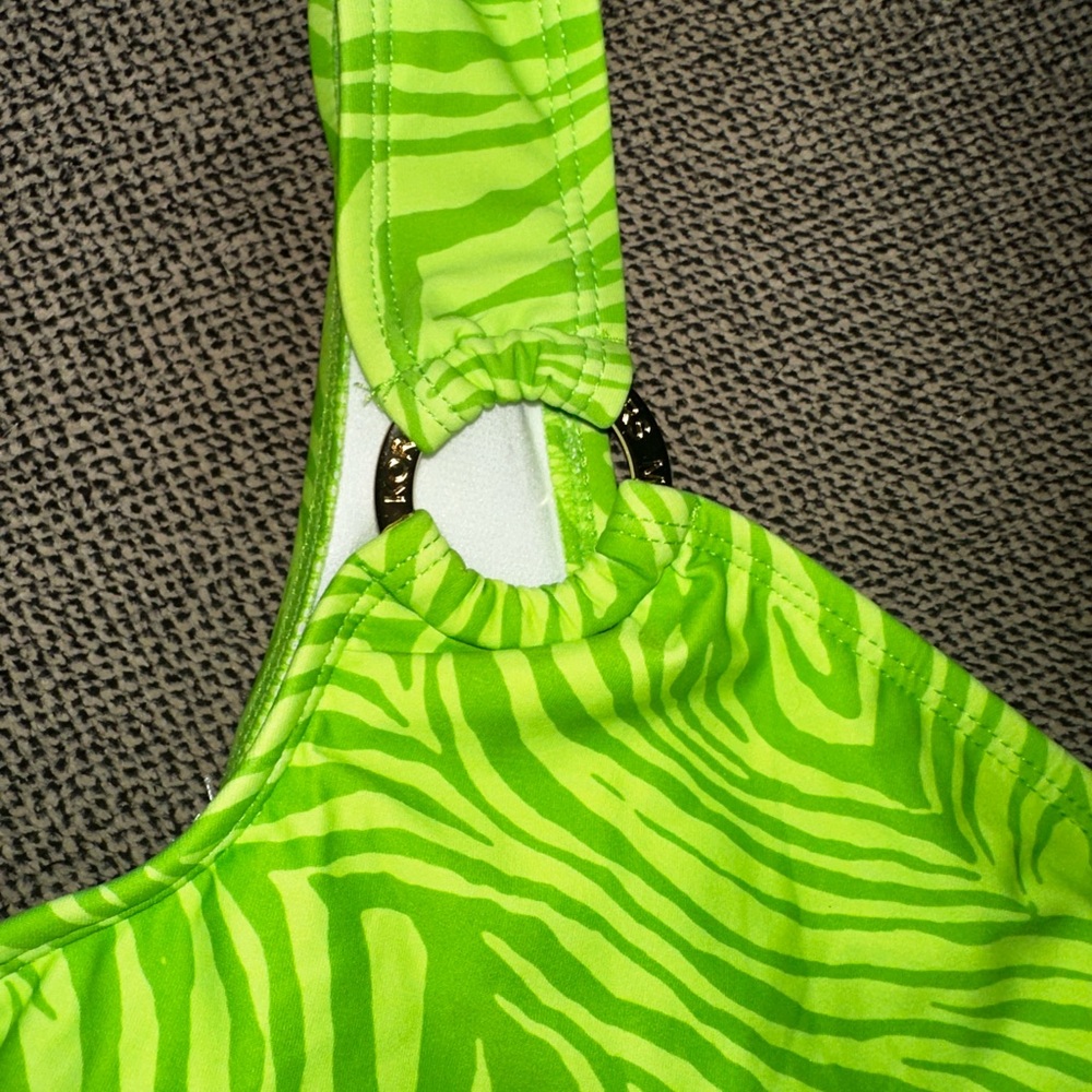 Michael KorsGreen Zebra Print Bikini Set - Picture 4 of 10
